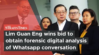 Download lagu Lim Guan Eng wins bid to obtain forensic digital analysis of Whatsapp conversation mp3