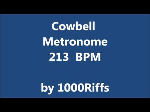 Cowbell Metronome 213 BPM - Beats Per Minute
