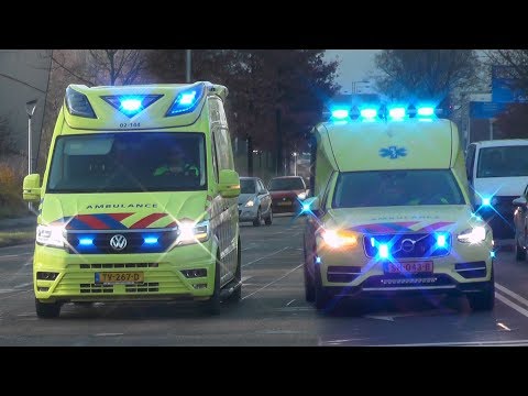 [23.11.2018] A1, Ambulances van en naar het MCL in Leeuwarden