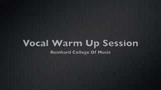 Singing Lessons - Vocal Warm Up Exercises (PART 1 of 3)
