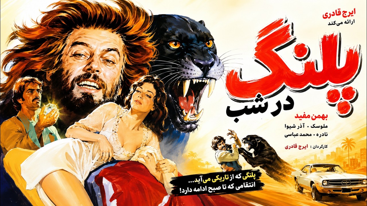 پلنگ در شب   | نسخه رنگی شده اختصاصی   با حضور مهدی فحیم زاده و حمیده خیرابادی