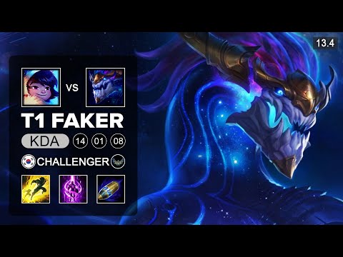 T1 Faker Aurelion Sol vs Nunu & Willump Mid - KR Challenger - Patch 134 Season1 3