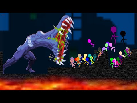 marble race -run to escape -stickman run :Escape From Venom Monster -Survival Race- sTICKMAN Algodoo