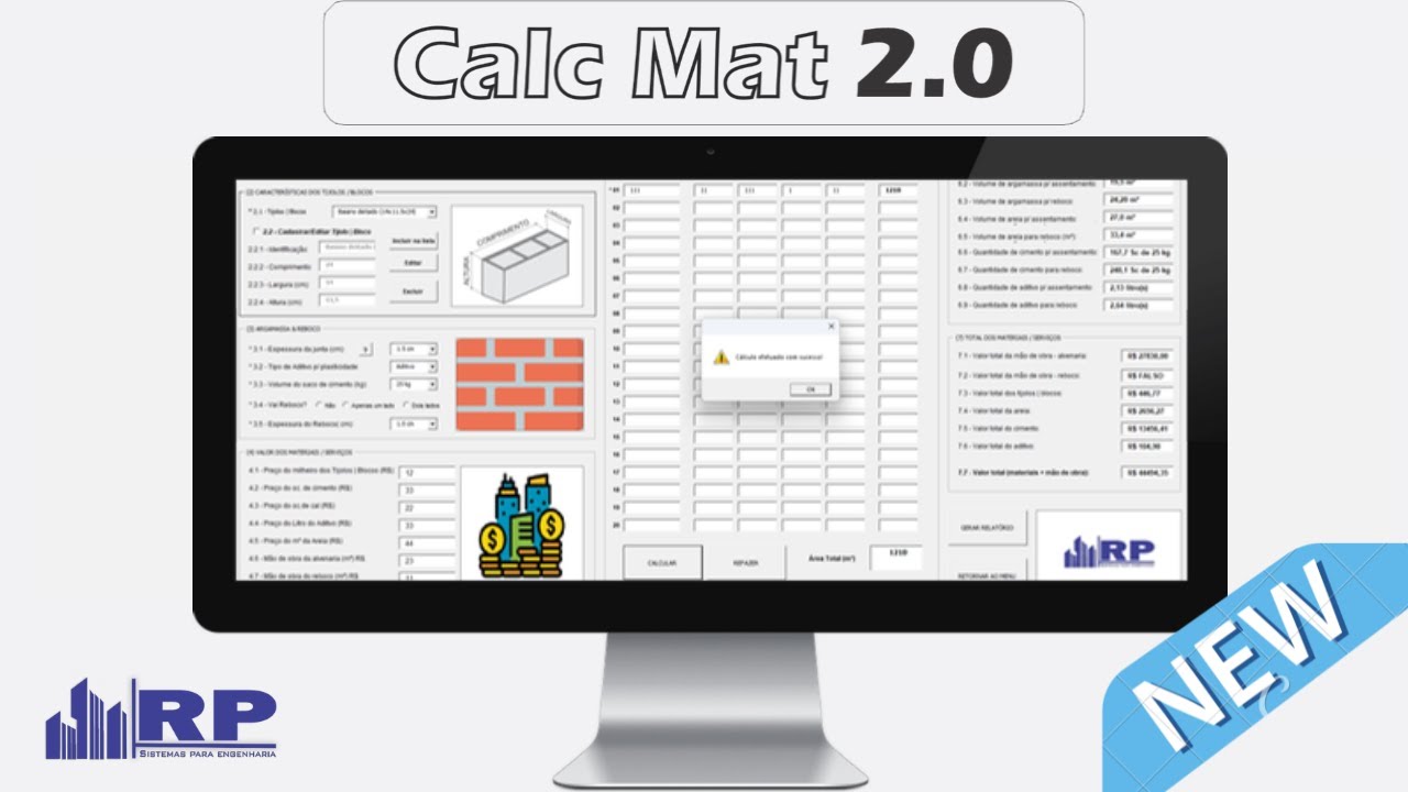 CALCULADORA DE MATERIAIS | CALC MAT 2.0