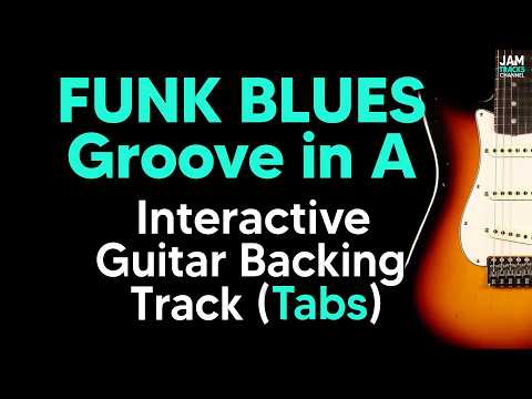Funk Blues Groove Guitar Backing Track in A (98 BPM) I Jam With Me #3