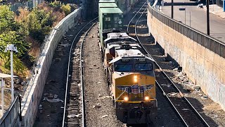 Union Pacific. A Freight Train. Los Angeles. California