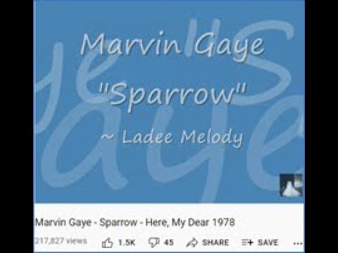 Marvin Gaye - Sparrow - Here, My Dear 1978