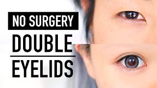 No Surgery Double Eyelid Tape Glue & Fibre Tutorial ♥ 3 Products B&A Monolid & Hooded Lid ♥ Wengie