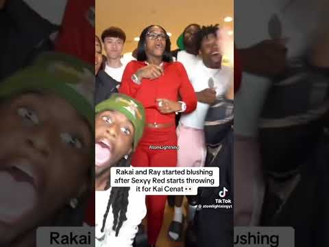 Rakai and Ray started blushing after Sexyy Red starts throwing it for Kai Cenat👀#kaicenat #viral
