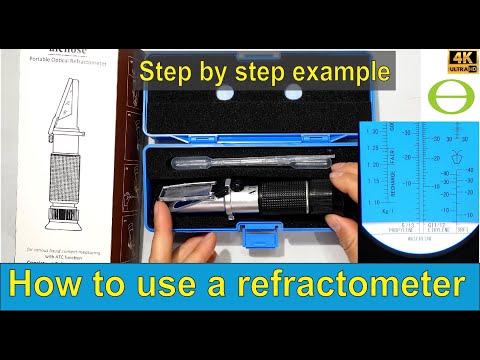 How to use a refractometer - step by step example shown using antifreeze and water.