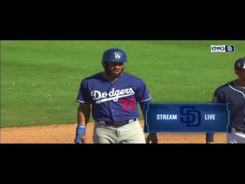 ALEX VERDUGO DODGERS VS PADRES 28 FEBRERO 2018