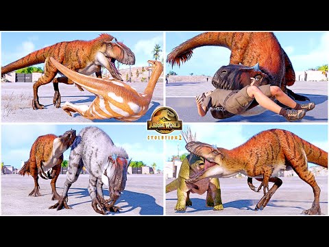 Yutyrannus All Perfect Animations & Interactions 🦖 Jurassic World Evolution 2 - Feathered Dinosaur