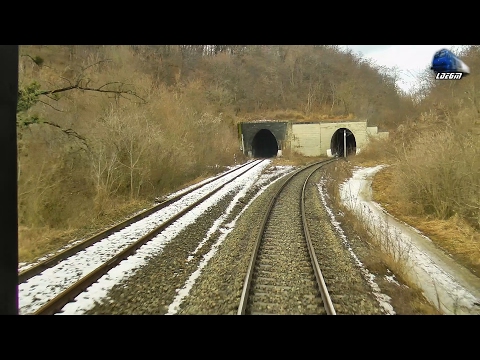 Train Backview Huedin-Stana-Aghires cu/with IR1834 Timisoara Nord - Iasi - 03 February 2017