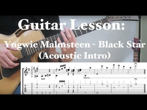 Guitar Lesson: Black Star - Yngwie Malmsteen (Acoustic Intro)