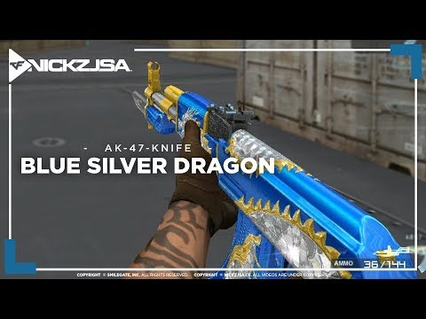 AK-47-Knife-Blue Silver Dragon | CROSSFIRE China 2.0