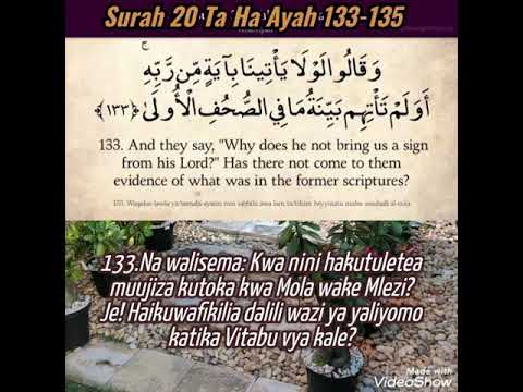 Surah 20 Ta Ha Ayah 133-135