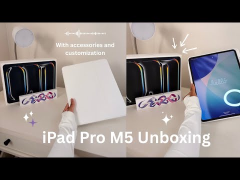 ✨ NEW iPad Pro “13” M5, aesthetic unboxing📦 🫧☁️ silver, accessories + iOS customization & gaming 🤍