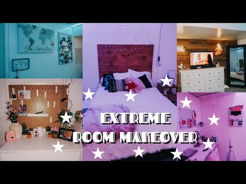 EXTREME ROOM MAKEOVER: re-decorating my room LED lights
