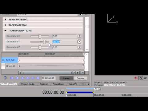 Transformations and Animations in Sony Vegas Pro 10