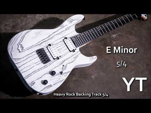 5/4 Heavy Rock Backing Track E Minor