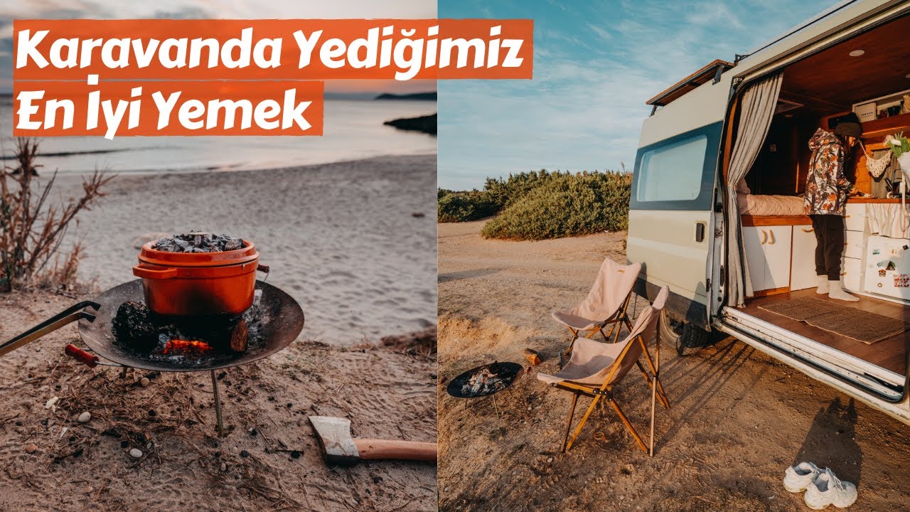 We Made a Campfire Oven - Sunset in Çeşme with a Caravan - Trail of Us Van Life