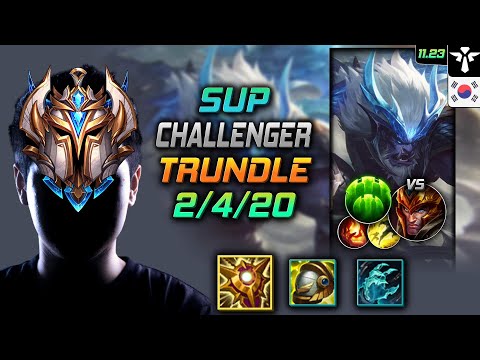 Challenger Trundle Support vs Jarvan IV - 챌린저 서폿 트런들 솔라리 수호자 - LOL KR 11.23