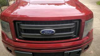 2013 Ford F150 FX4: How to open engine hood from the outside.   broken latch cable hood