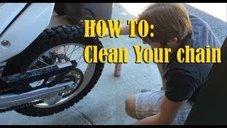 CRF250L:  How To Clean Your Motorcycle  chain - the quick and easy way.