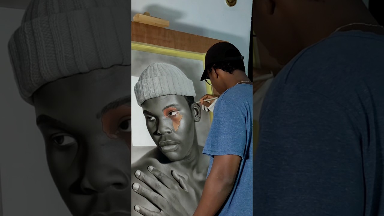 Realistic self portrait #art #drawing