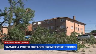 Crews respond to power outages, damage after Chicago-area storms