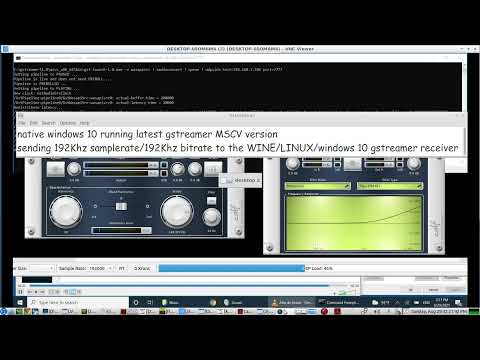 Gstreamer Windows 10 latest version running under LINUX W.I.N.E - Hi-Res Flac file Music Streaming