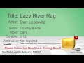 New Free Music 2018 Lazy River Rag Dan Lebowitz Country Folk Calm YouTube Audio Library BGM