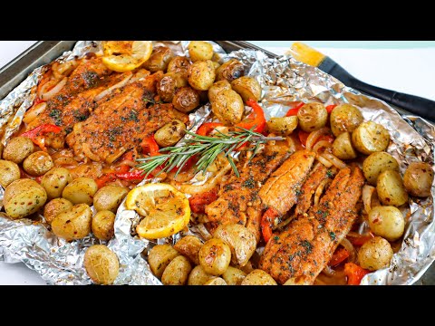 Super Quick and Tasty Baked Fish in Foil Packs under 15 minutes.
