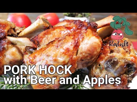 PORK HOCK WITH BEER AND APPLE - Roast with beer and apple sauce