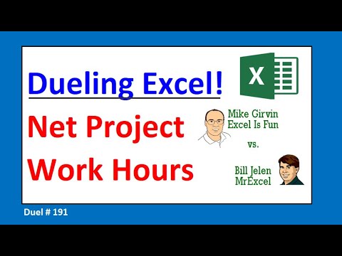 Dueling Excel #191: Net Working Hours Spanning Midnight & Weekend with Mr Excel & Excelisfun