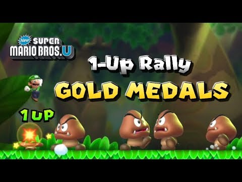 1-Up Rally Challenges - All Gold Medals | New Super Mario Bros. U