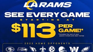 L.A. Rams 2023 Season Tickets Just $113 Per Game For 2023-2024 Los Angeles Rams NFL Season