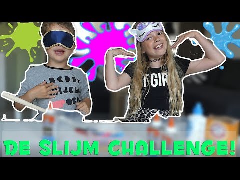 SLIJM CHALLENGE - 3 KLEUREN LIJM !! - Broer en Zus TV VLOG #187
