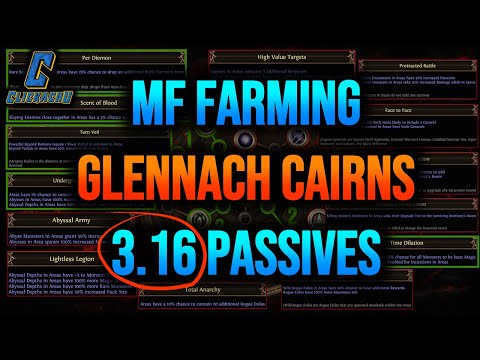 Glennach Cairns Passives for Magic Find Farming in 3.16 (Big Atlas Regions and Passives changes!)