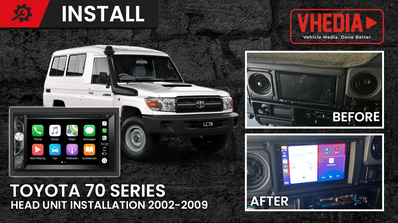 Head Unit Suitable for Toyota 70 Series 2002-2009 – 7" Screen - M series