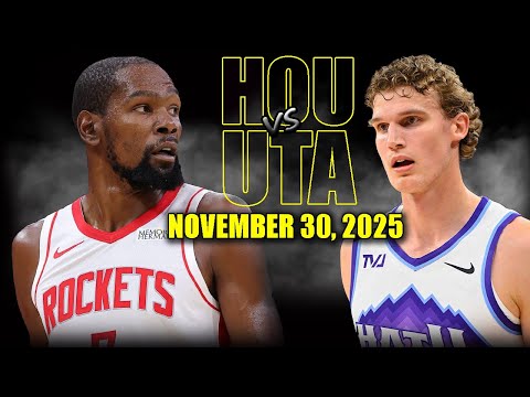 Houston Rockets vs Utah Jazz Full Game Highlights - November 30, 2025 | NBA Season