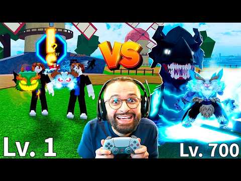 1 to 700 with DRAGON vs YETI in Blox Fruits (Full Movie)