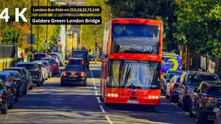 02:42:20 hours ☀️ The Ultimate North to South London Epic bus ride Golders Green to London Bridge