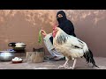 Tari Wala Chicken Curry In Pressure Cooker Village Famous Red Country Chicken Curry Eating Salad