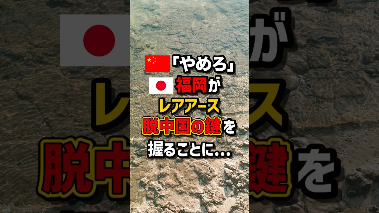 🇨🇳｢やめろ｣🇯🇵福岡がレアアース脱中国の謎を握ることに…　#海外の反応