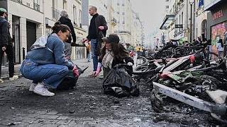 Nach Ausschreitungen am Samstag: Spur der Verwüstung in Frankreich