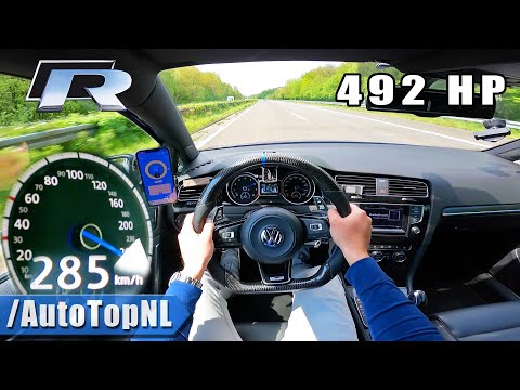 492HP VW GOLF R MK7 on AUTOBAHN [NO SPEED LIMIT] by AutoTopNL