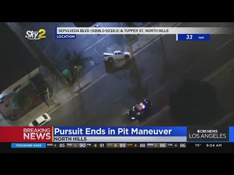 Pursuit with assault suspect ends following "textbook" pit maneuver in North Hills