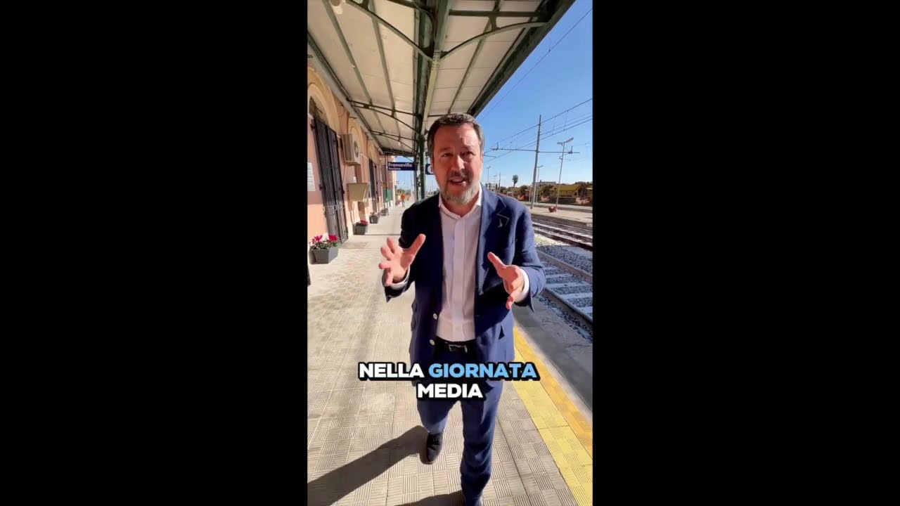 SALVINI: "AVREMO UNA RETE FERROVIARIA PIÙ SICURA E PIÙ EFFICIENTE, 1300 CANTIERI APERTI IN ITALIA"