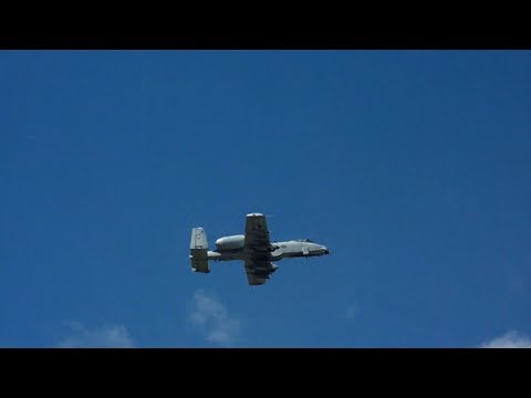 P-51 Mustang and A-10 Thunderbolt Flyby after Heritage Flight at Wings over Waukegan 2012